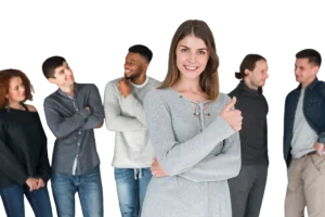 community concept with group people transparent