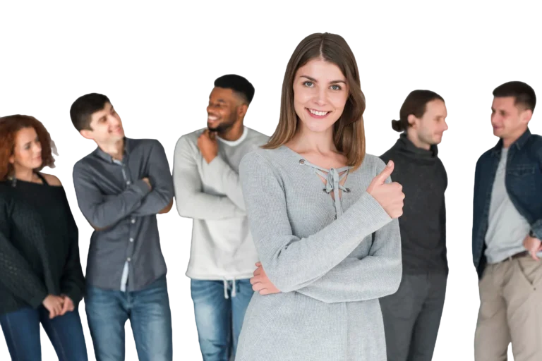 business professionals posing confidently