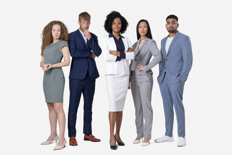 business professionals posing confidently